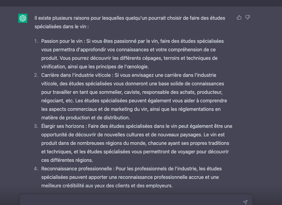 Pourquoi faire des études spécialisées dans le vin ?